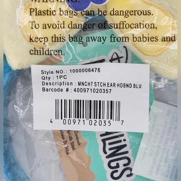 Disney Parks Munchlings STITCH BLUEBERRY LEMONADE Ears/Earband  NWT - Picture 11 of 11